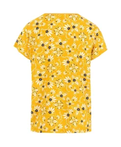 BLOUSE MC IMPRIME JAUNE CLAIE