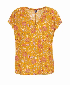 BLOUSE MC IMPRIME JAUNE OSBLO