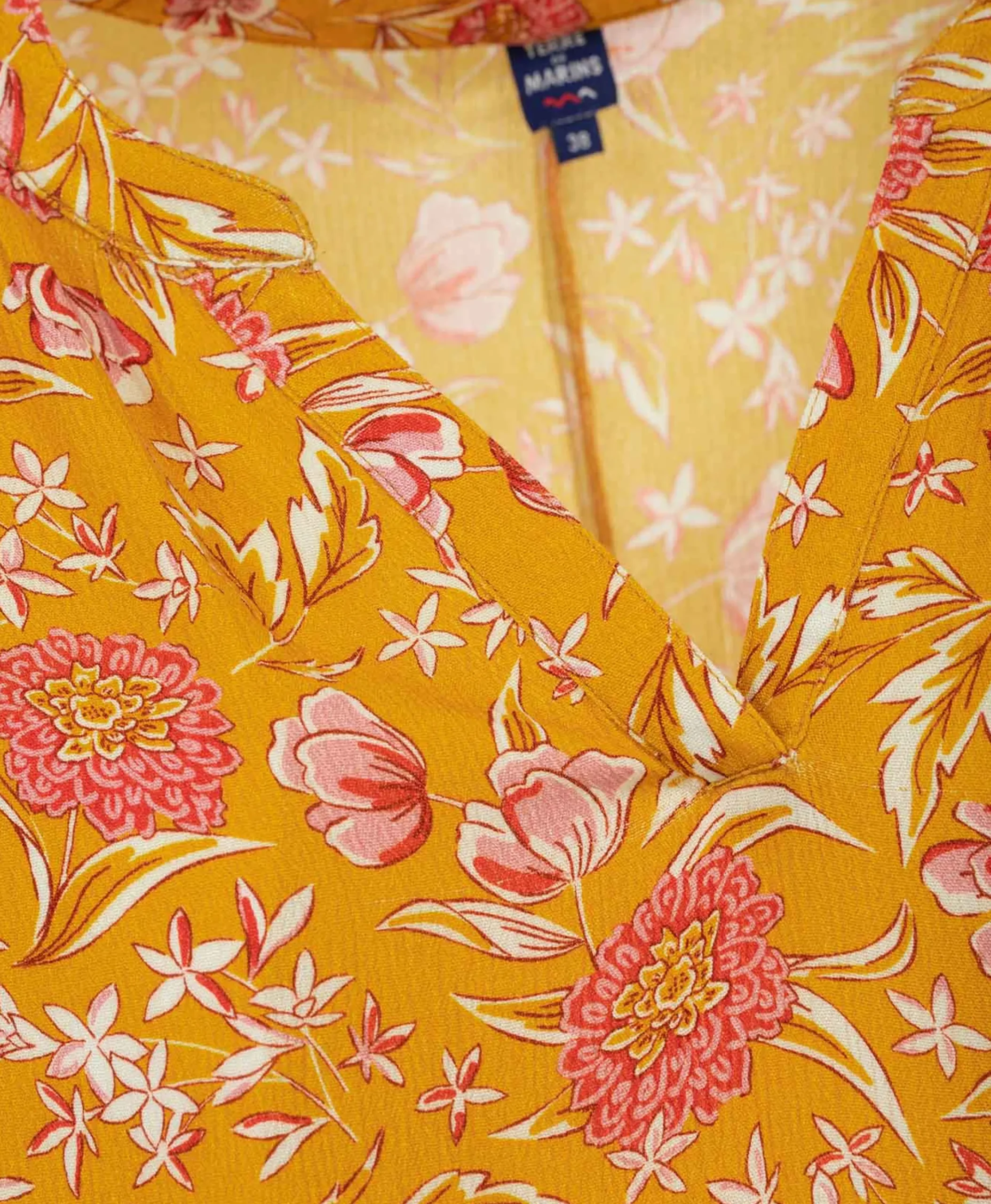 BLOUSE MC IMPRIME JAUNE OSBLO