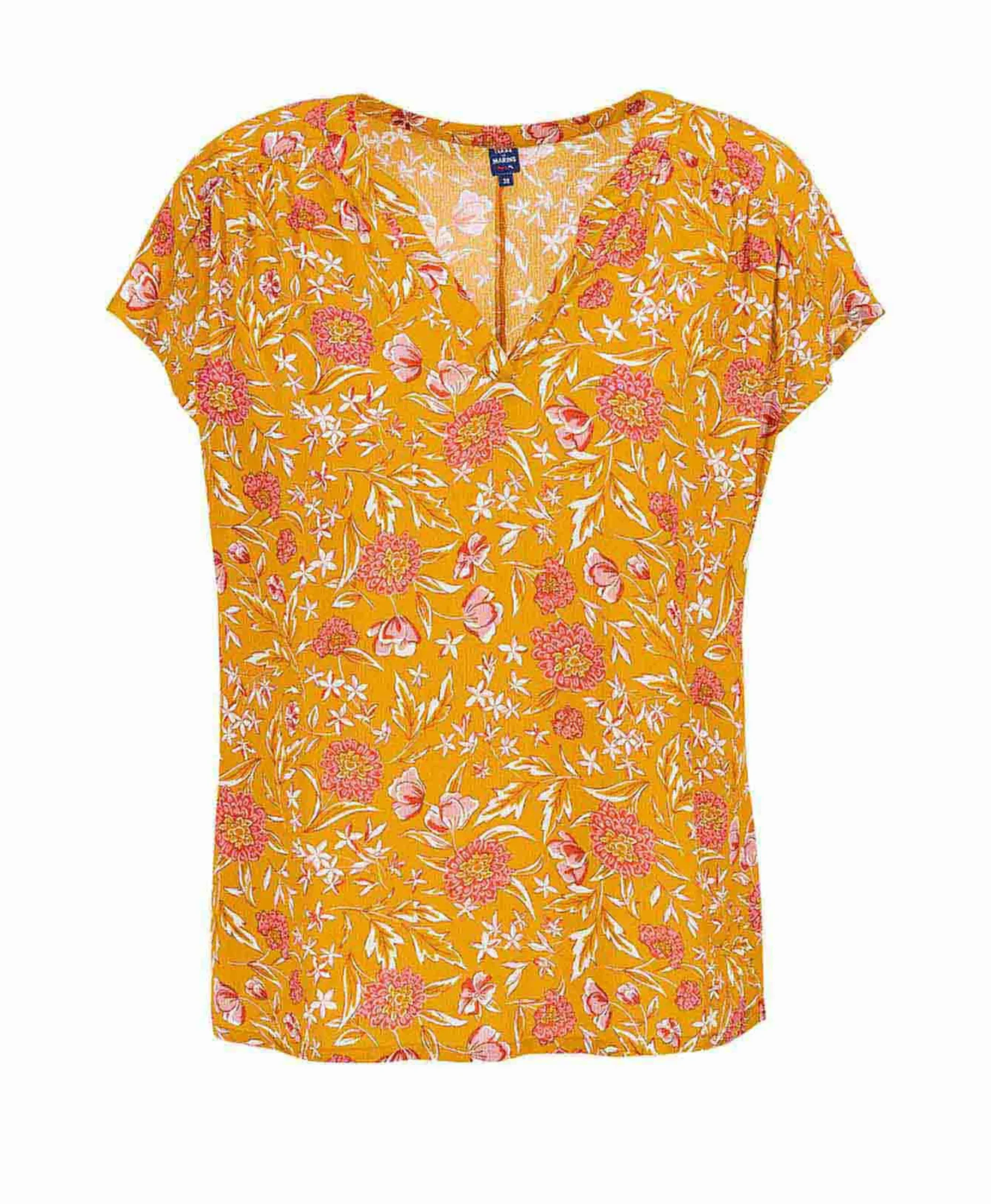 BLOUSE MC IMPRIME JAUNE OSBLO