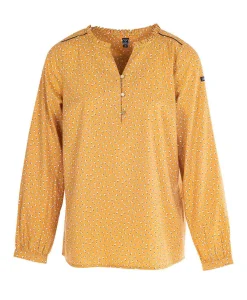 BLOUSE ML IMPRIME JAUNE BALDORE