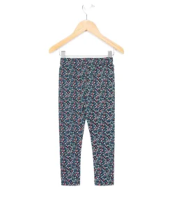 CALECON LEGGING LONG IMPRIME FLEURI VERT MAIRA