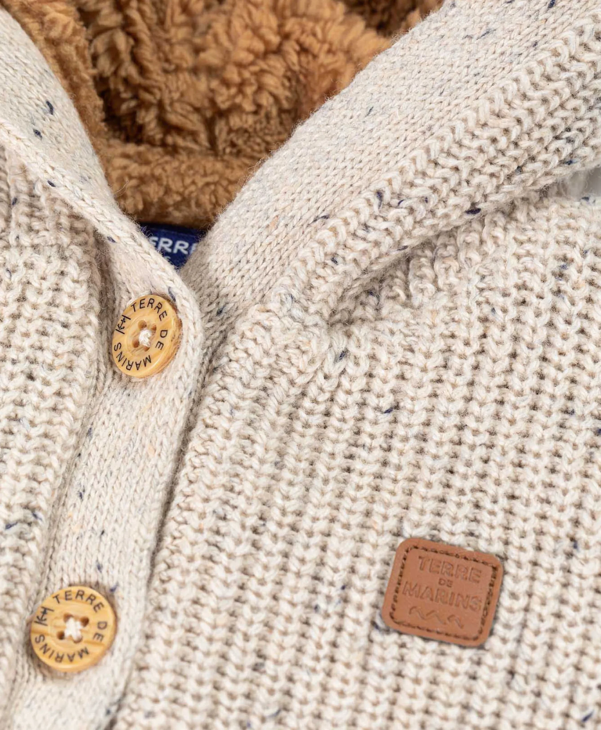CARDIGAN TRICOT BEIGE PUCE GEORGES
