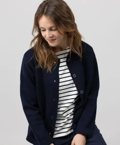 CARDIGAN TRICOT BLEU INDIGO IXODE