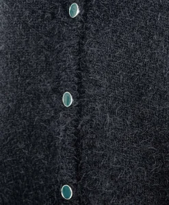 CARDIGAN TRICOT BLEU NUIT HISSER