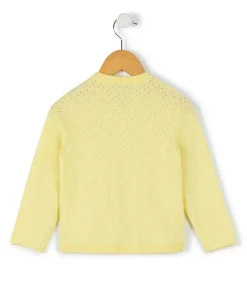 CARDIGAN TRICOT JAUNE BLANCHI IJOL