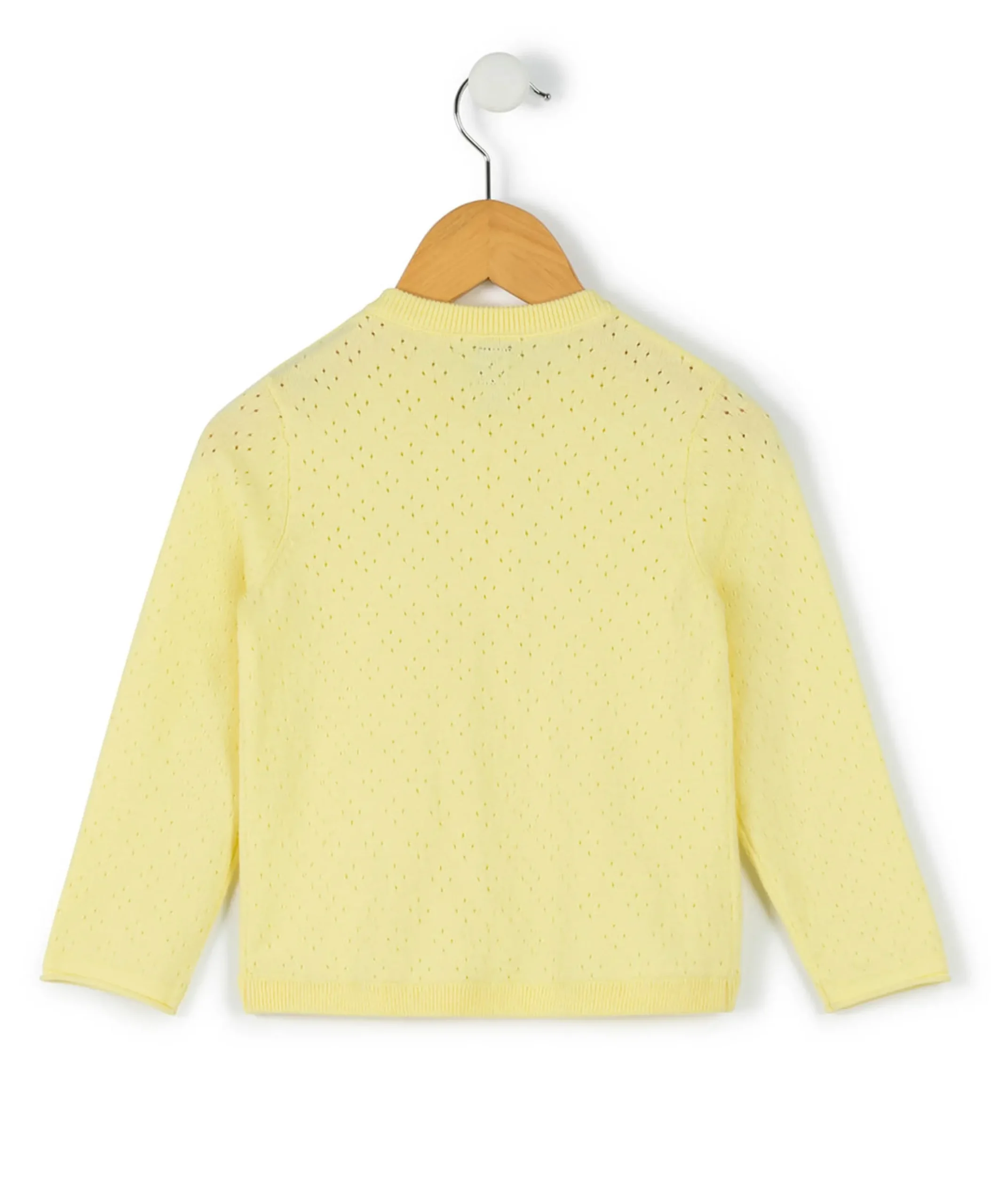 CARDIGAN TRICOT JAUNE BLANCHI IJOL