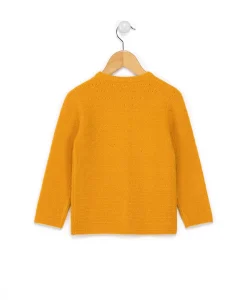 CARDIGAN TRICOT JAUNE OCRE CIZAL