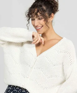 CARDIGAN TRICOT NATUREL TOKAINA