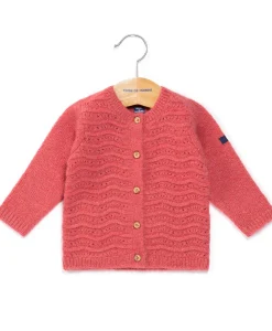 CARDIGAN TRICOT ROSE FONCE GASPARINE