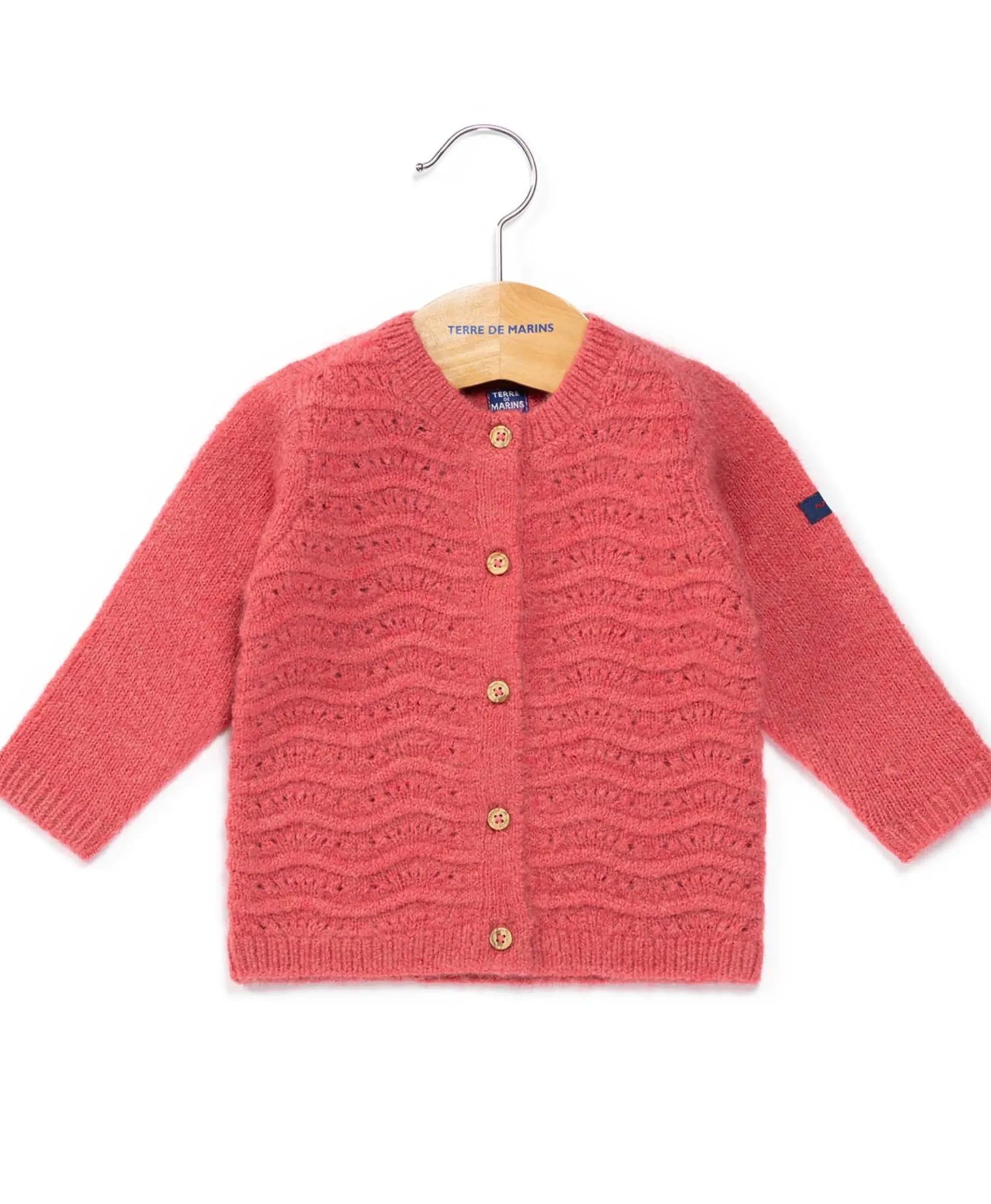 CARDIGAN TRICOT ROSE FONCE GASPARINE