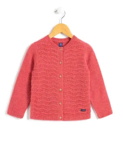 CARDIGAN TRICOT ROSE FONCE GIZAL