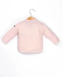 CARDIGAN TRICOT ROSE PALE CHARDI