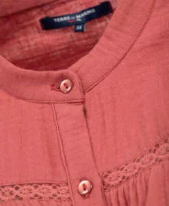 CHEMISE CHEMISIER MC TERRACOTTA EMISE