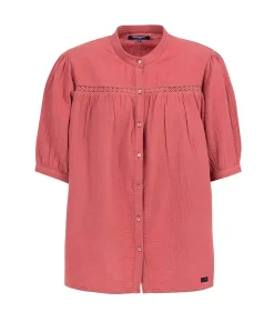 CHEMISE CHEMISIER MC TERRACOTTA EMISE