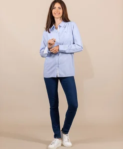 CHEMISE CHEMISIER ML BLEU CIEL CARLINA
