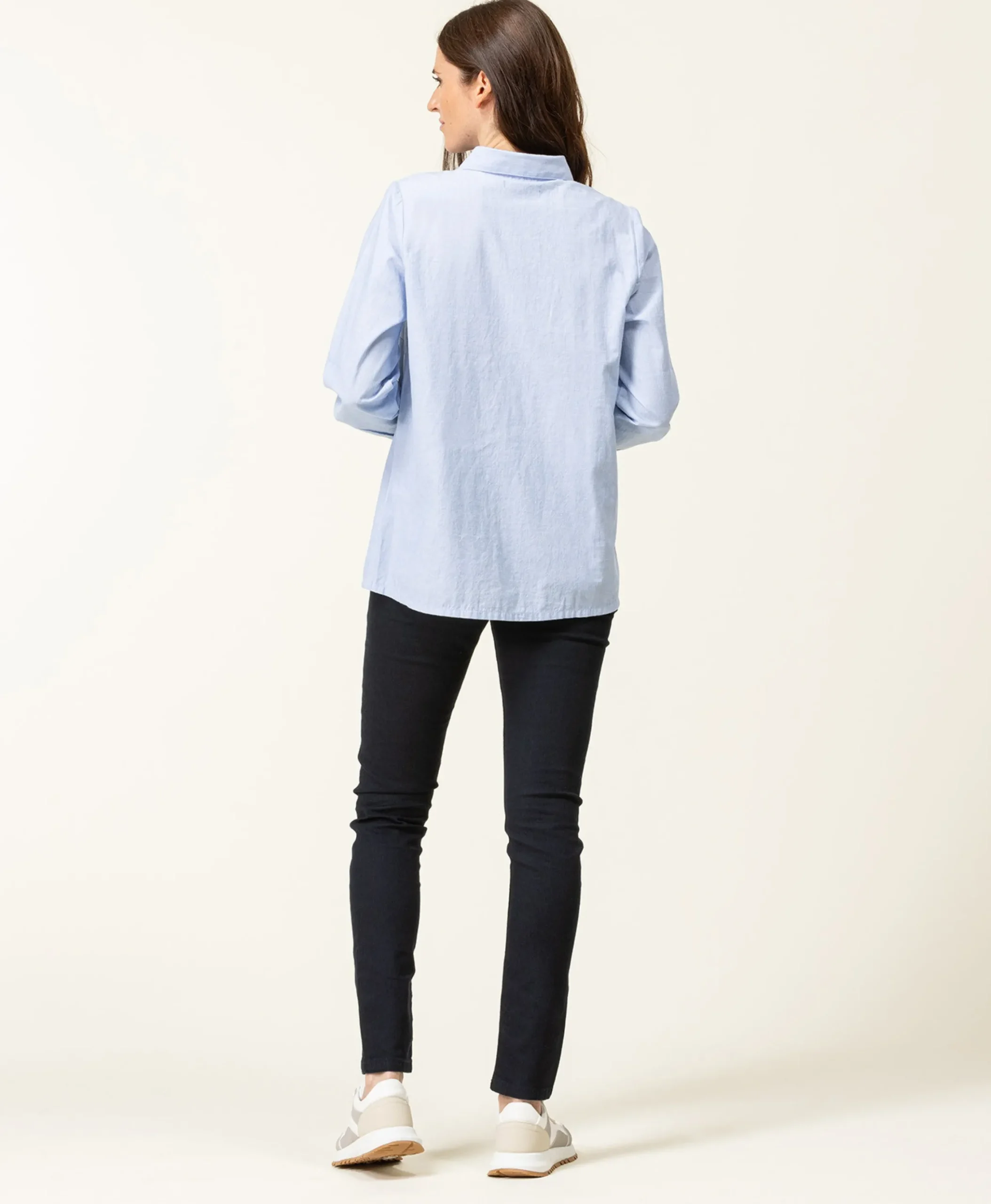 CHEMISE CHEMISIER ML BLEU CIEL CARLINA