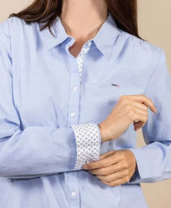 CHEMISE CHEMISIER ML BLEU CIEL CARLINA