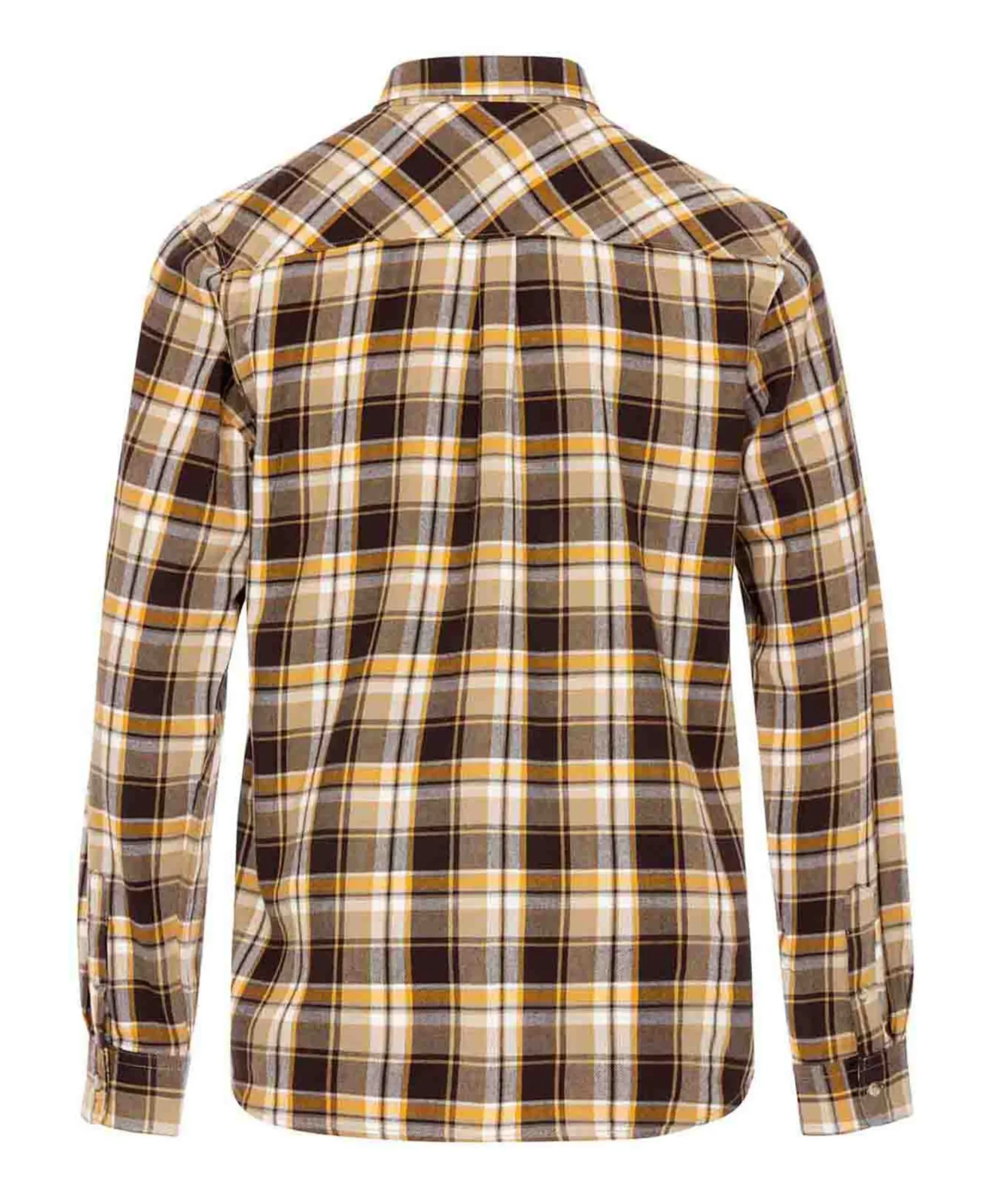 CHEMISE CHEMISIER ML CARREAUX CHOCOLAT FEDRA
