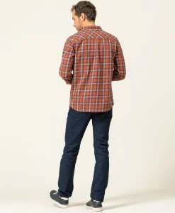 CHEMISE CHEMISIER ML CARREAUX ROUILLE CAROMU