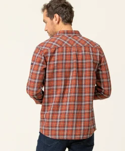 CHEMISE CHEMISIER ML CARREAUX ROUILLE CAROMU