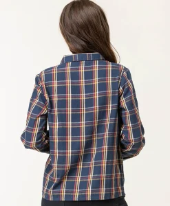 CHEMISE CHEMISIER ML CARREAUX INDIGO CELOSIE