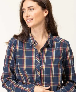 CHEMISE CHEMISIER ML CARREAUX INDIGO CELOSIE