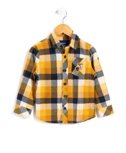 CHEMISE CHEMISIER ML CARREAUX INDIGO CAROGA