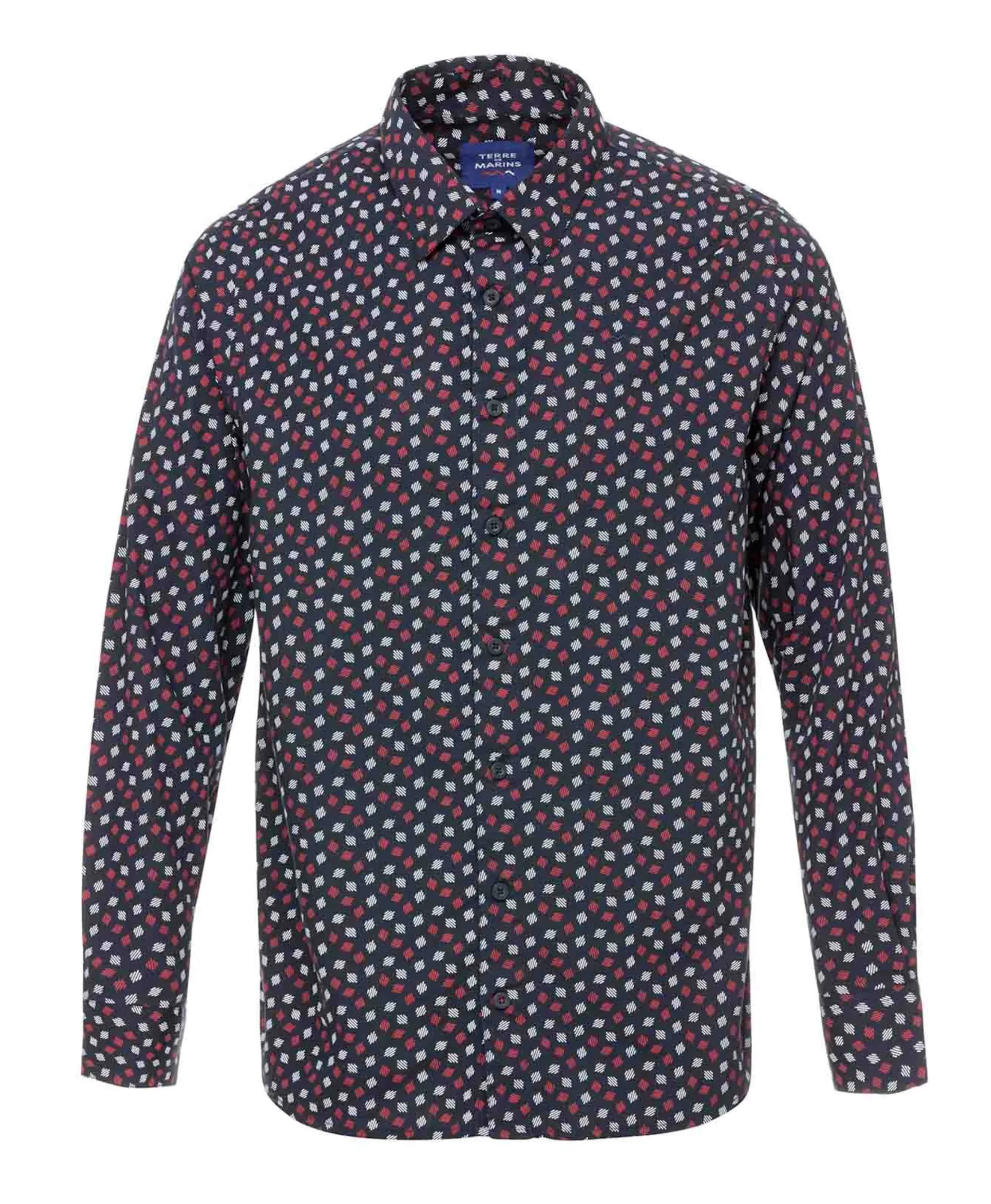 CHEMISE CHEMISIER ML IMPRIME INDIGO FORDO