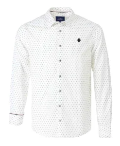 CHEMISE CHEMISIER ML IMPRIME BLANC FOPA