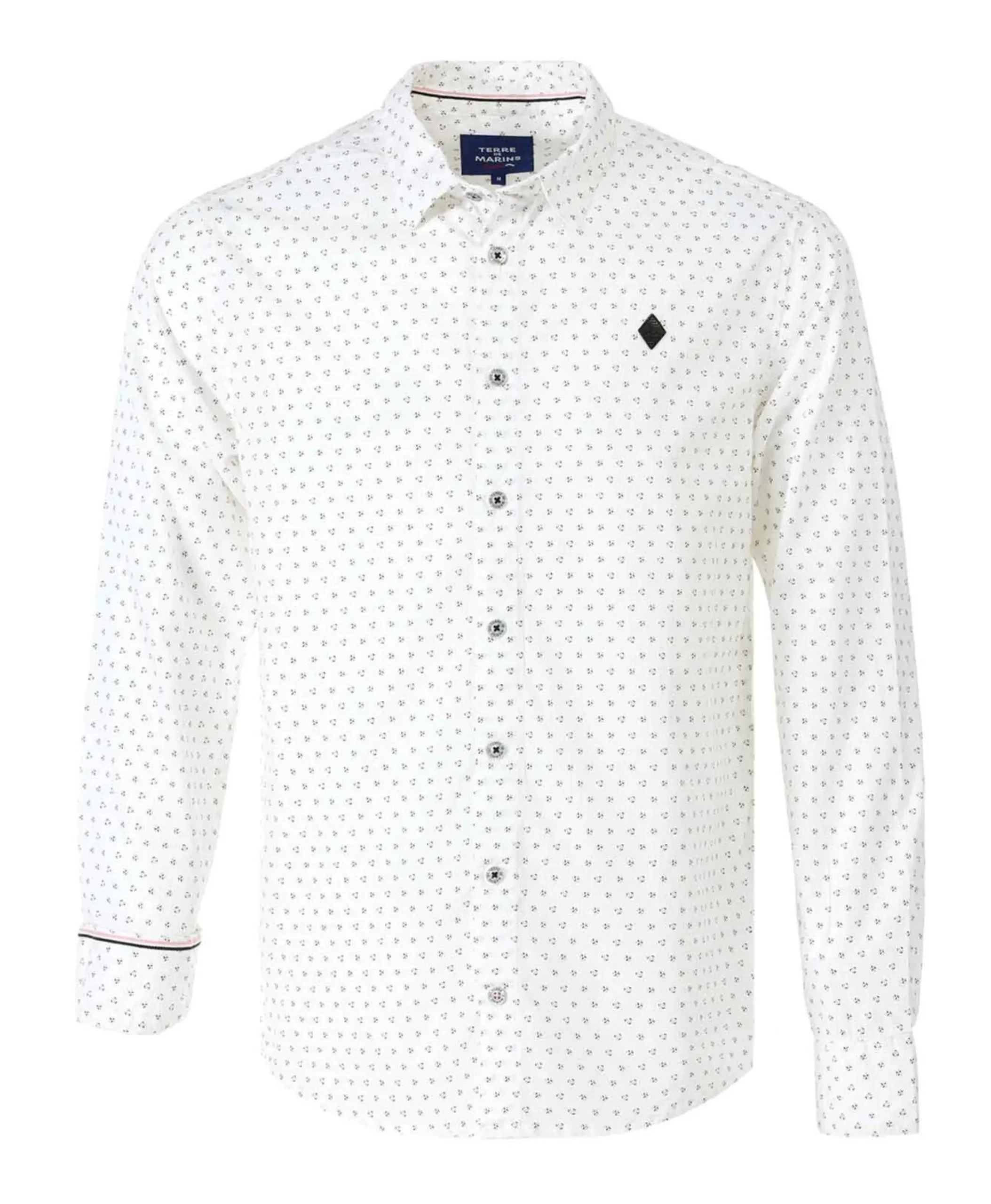 CHEMISE CHEMISIER ML IMPRIME BLANC FOPA