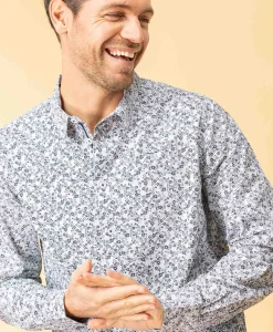 CHEMISE CHEMISIER ML IMPRIME GRIS CAFLO