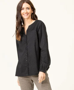 CHEMISE CHEMISIER ML NOIR CADRAT
