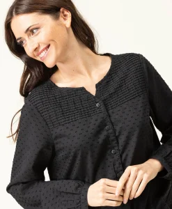 CHEMISE CHEMISIER ML NOIR CADRAT