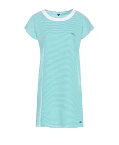 CHEMISE DE NUIT FOND BLANC RAYE VERT NOLEY