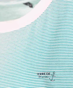 CHEMISE DE NUIT FOND BLANC RAYE VERT NOLEY