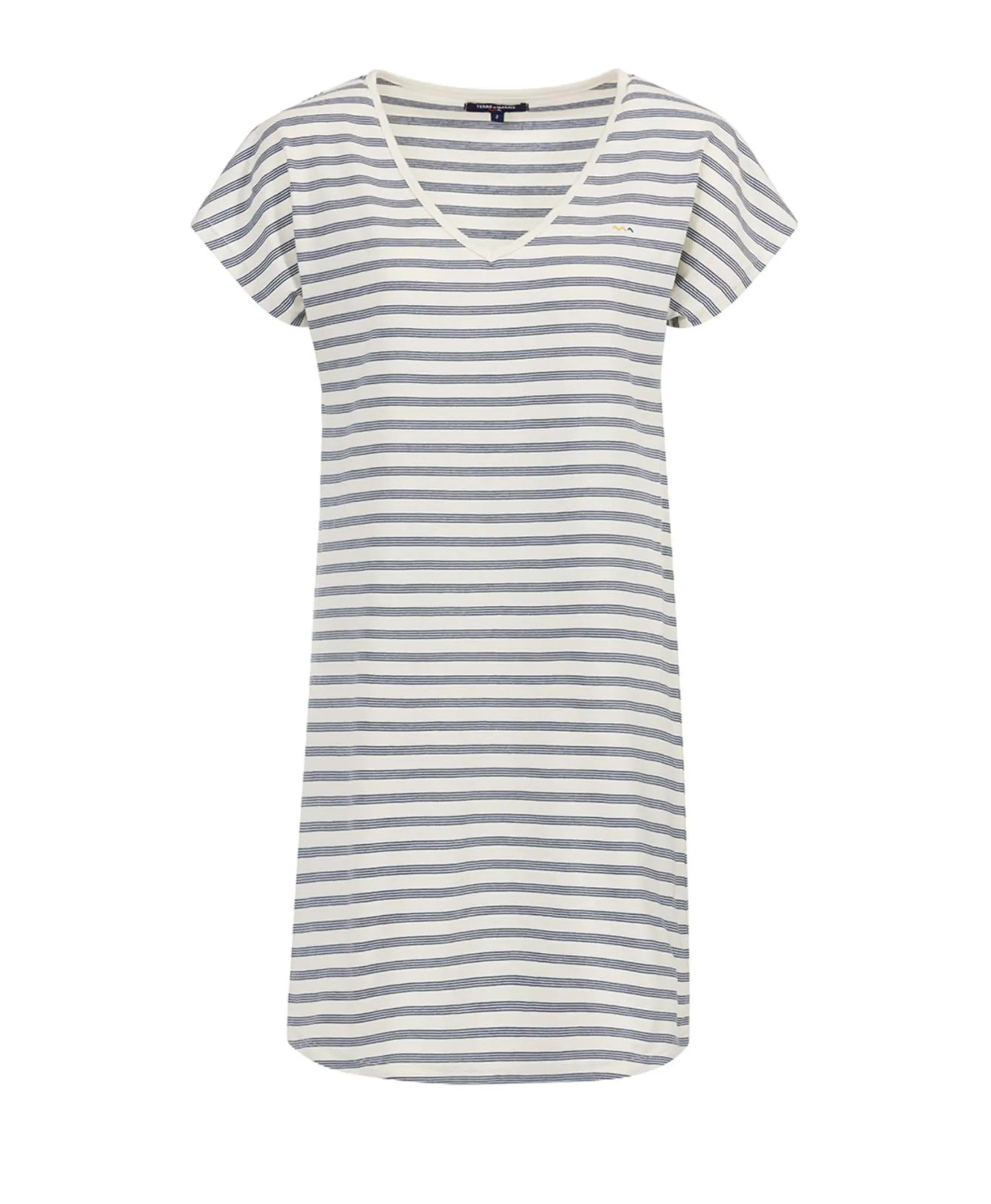 CHEMISE DE NUIT FOND NATUREL RAYE BLEU NAZARY