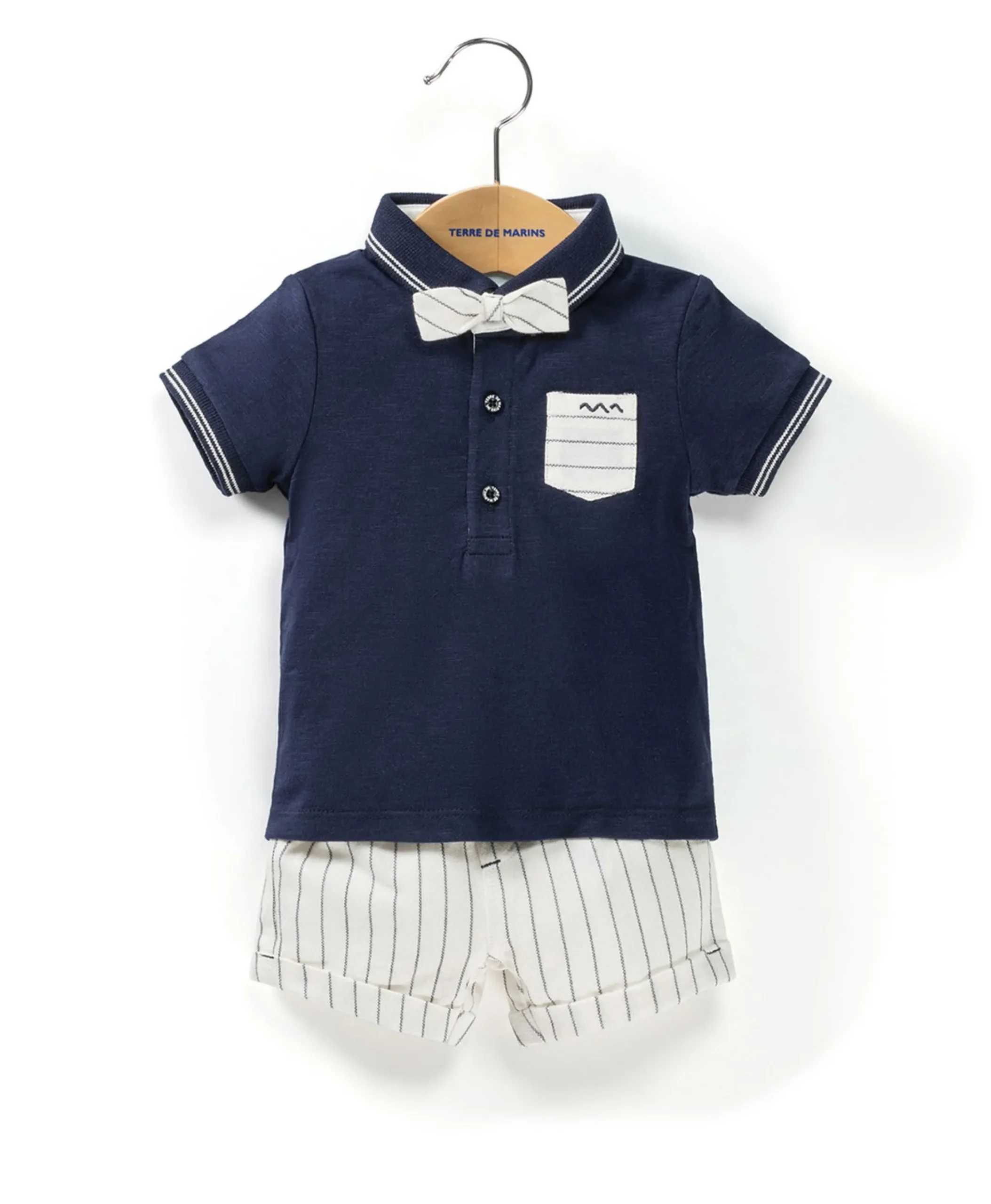 ENS SHORT + HAUT BLEU INDIGO CRICRI