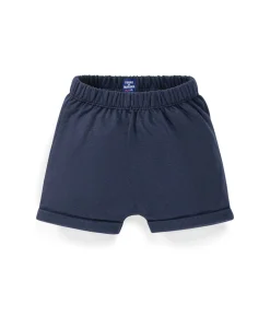 ENS SHORT + HAUT FOND BLANC RAYE INDIGO SHAPI