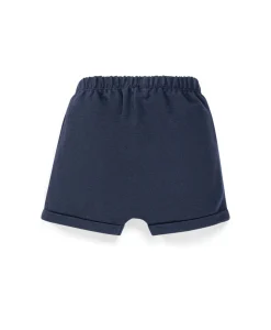 ENS SHORT + HAUT FOND BLANC RAYE INDIGO SHAPI