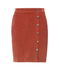 JUPE COURTE ROUGE BRIQUE BINO