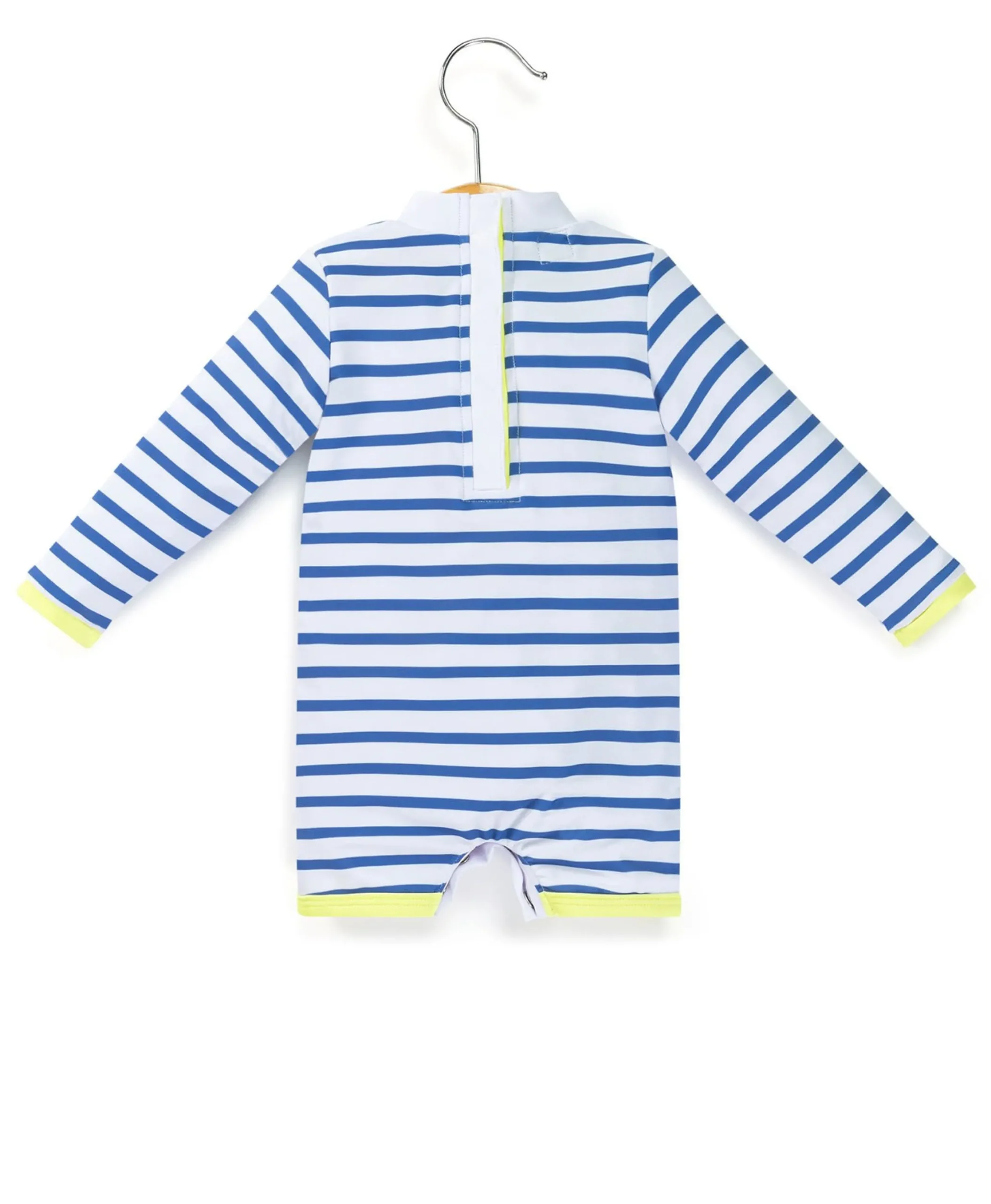MAILLOT DE BAIN FOND BLANC RAYE BLEU YBIN