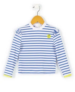 MAILLOT DE BAIN FOND BLANC RAYE BLEU YMEROL