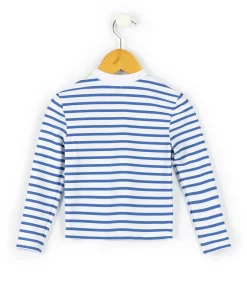 MAILLOT DE BAIN FOND BLANC RAYE BLEU YBATO