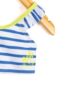MAILLOT DE BAIN FOND BLANC RAYE BLEU YBOAT