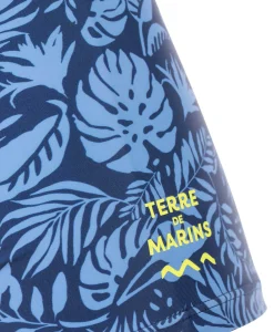 MAILLOT DE BAIN FOND MARINE IMP BLEU KALIBA