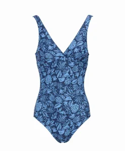 MAILLOT DE BAIN FOND MARINE IMP BLEU YLANAR