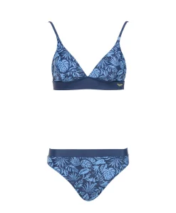 MAILLOT DE BAIN IMPRIME FOND BLEU YANI