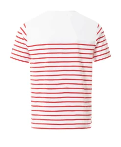 MARINIERE MC FOND BLANC RAYE ROUGE GASPAR