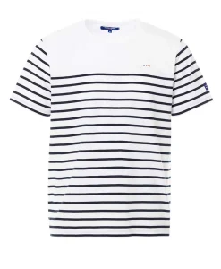 MARINIERE MC FOND BLANC RAYE INDIGO GASPAR